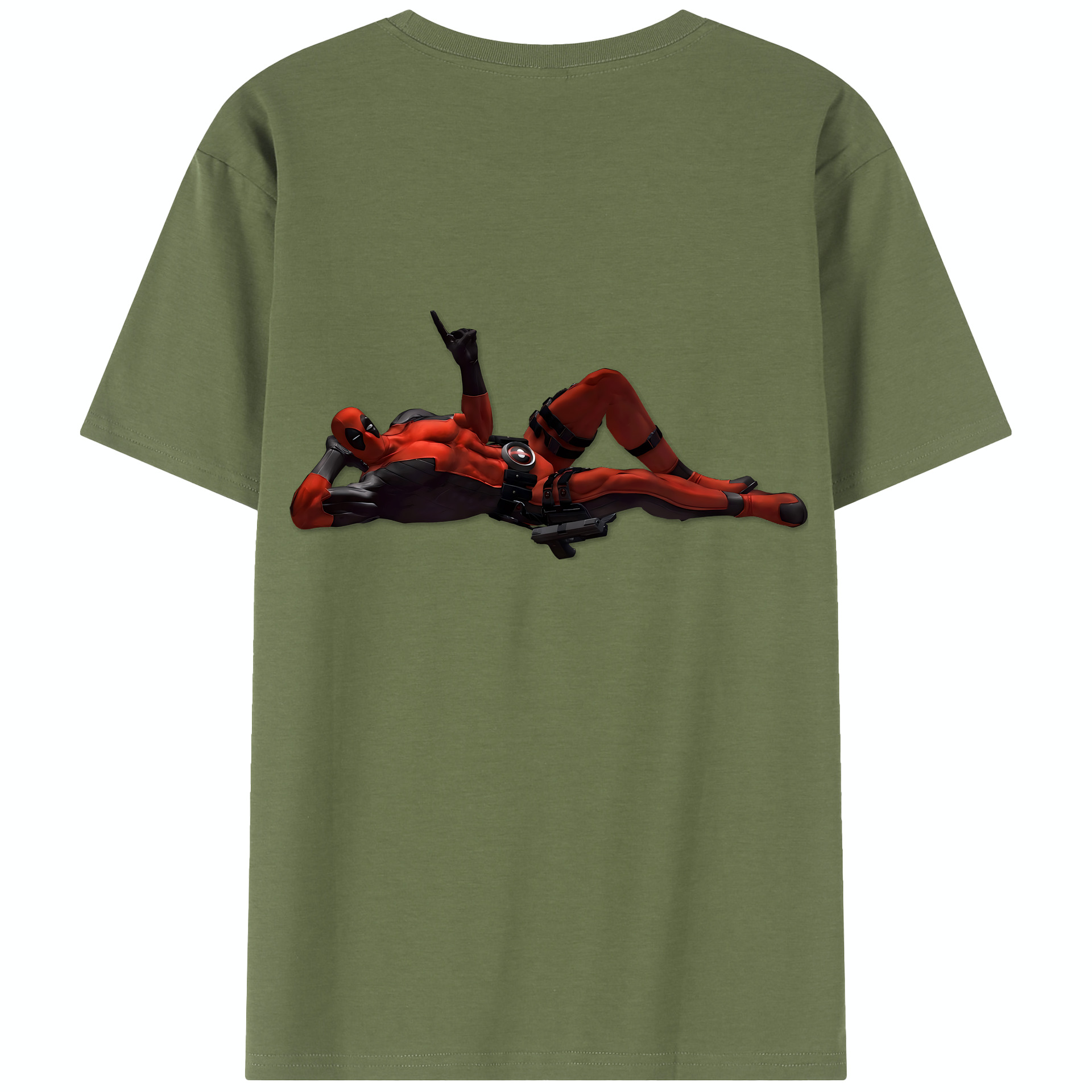 （画像用） Deadpool デッドプール 綿100％半袖Tシャツ（背面プリント）